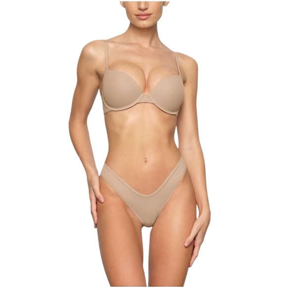 SKIMS Fits Everybody Push Up Demi Bra Mica 42C NWT - Picture 1 of 5